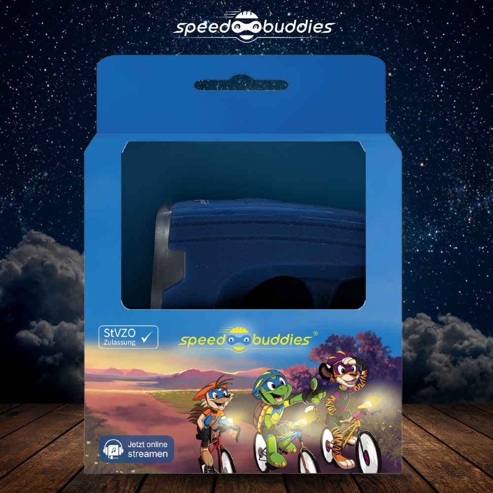 Speed Buddies Kinder-Fahrradlicht (StVZO) USB-C, Frontlicht (blau)