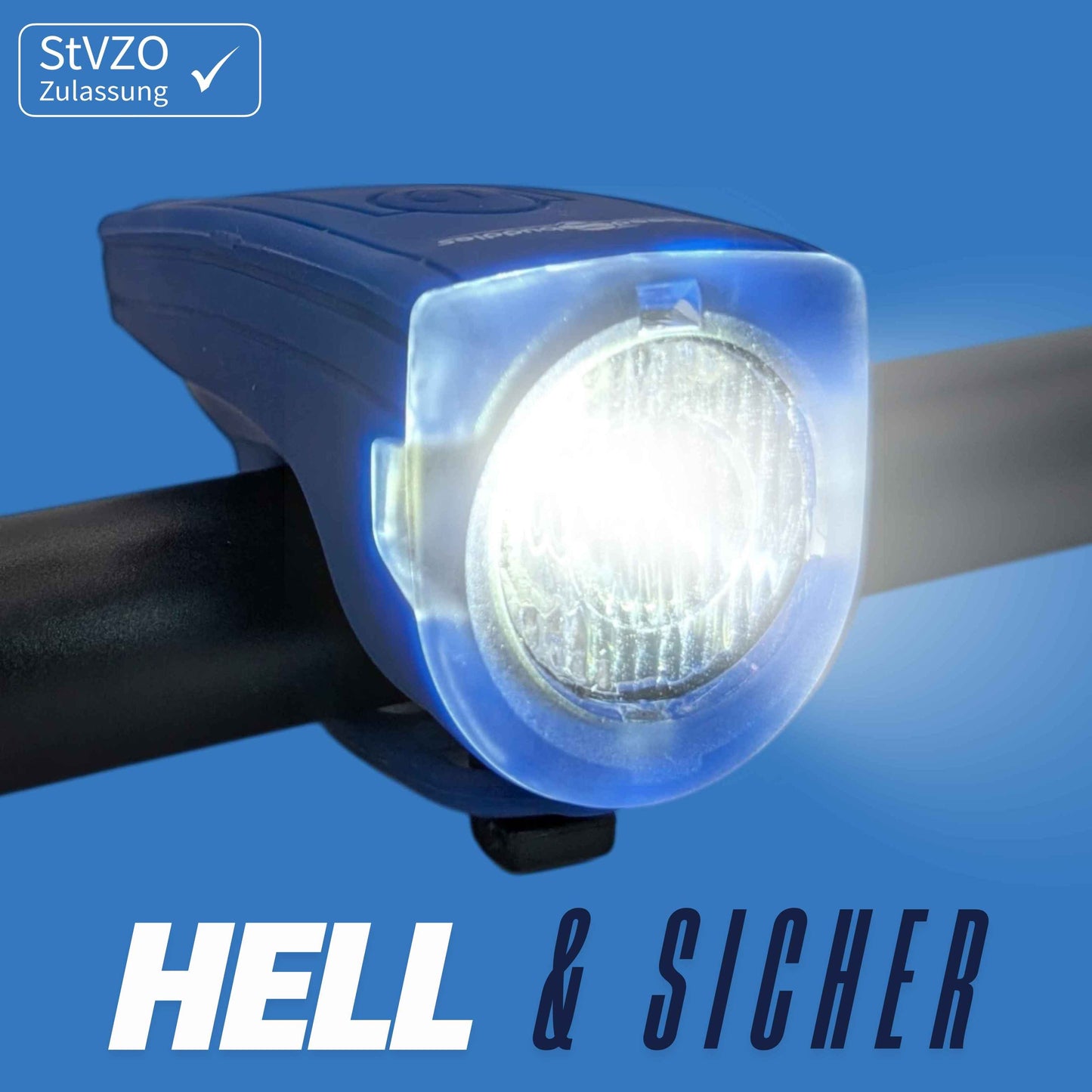 Speed Buddies Set Fahrradlichter Kinderfahrrad (StVZO) USB-C, Set (blau/bau)