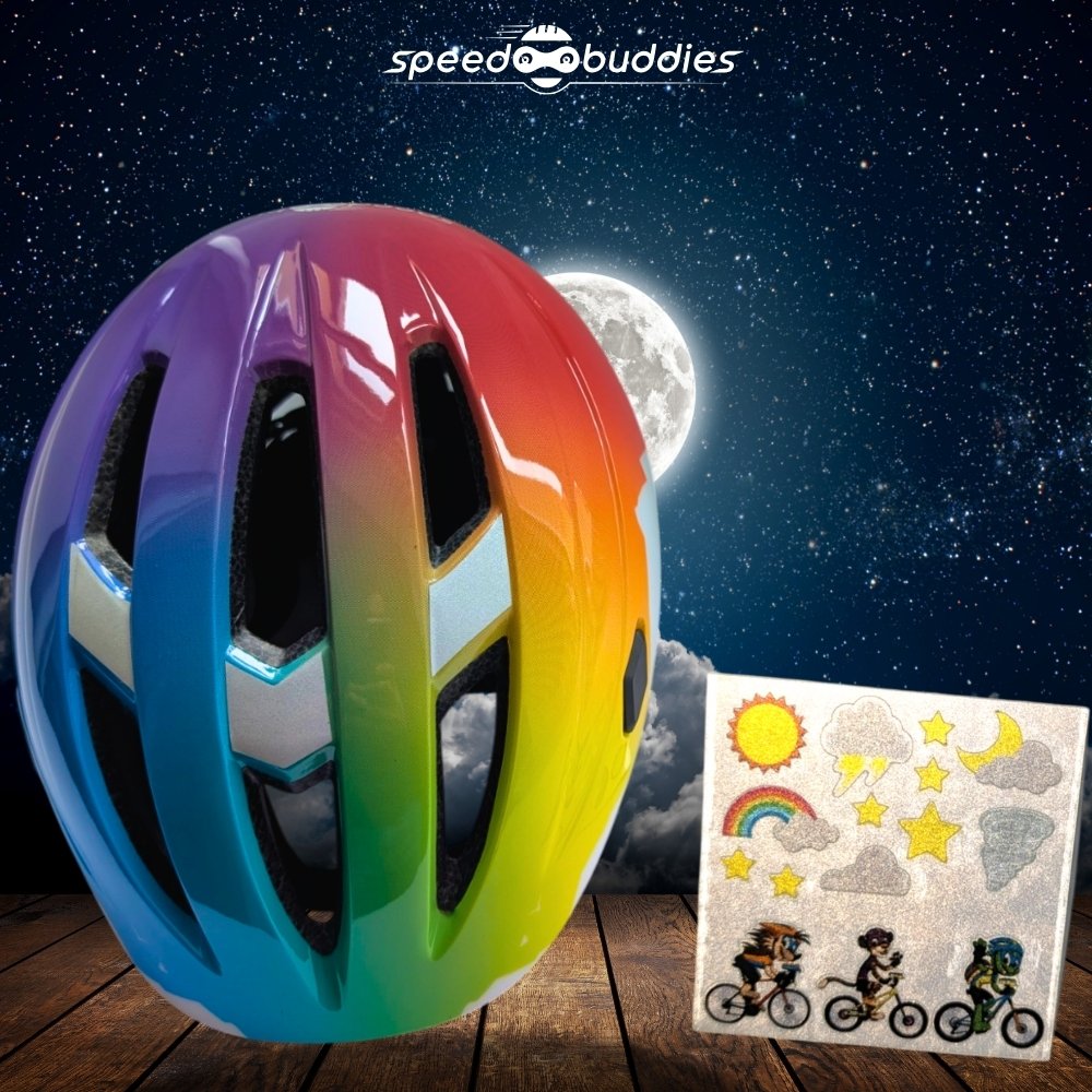 Speed Buddies Fahrradhelm für Kinder (StVZO) - reflektierende Stickern