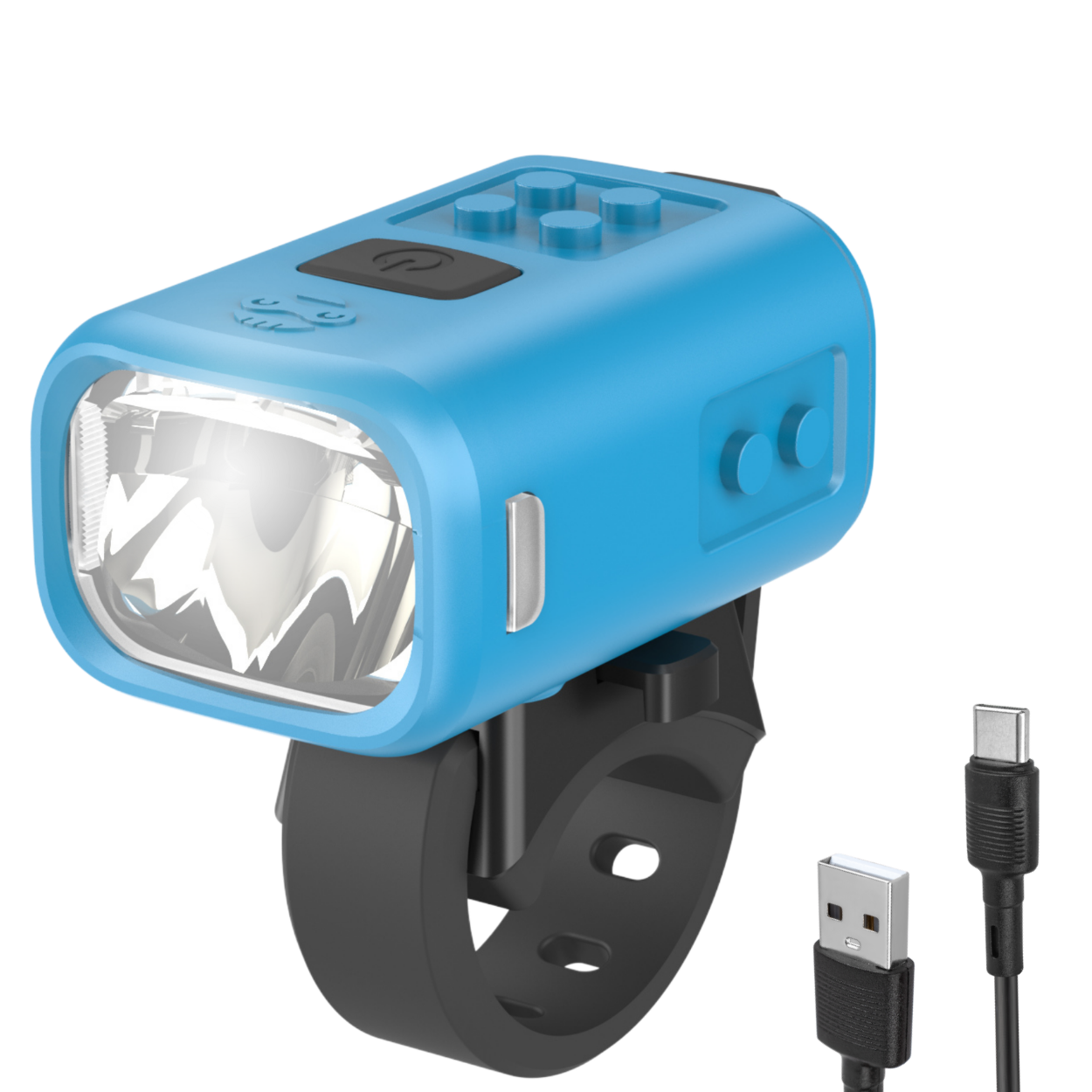 NANO Kinder-Fahrradlicht Blau – StVZO Frontlicht mit USB-C