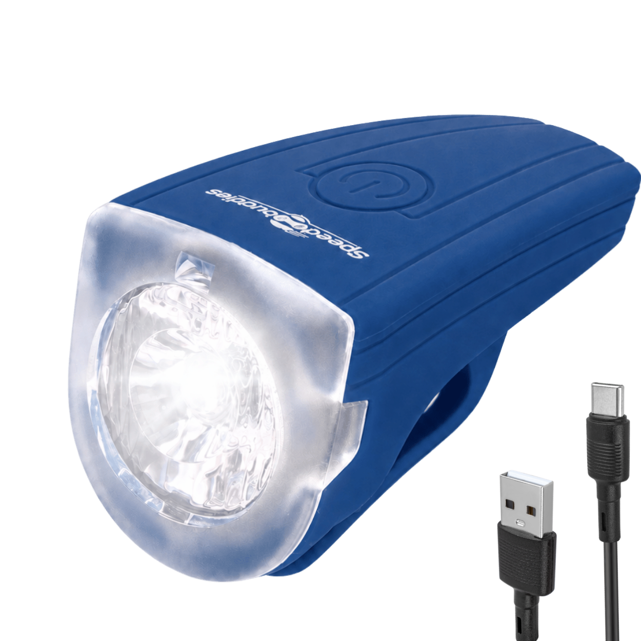 ROCKET Kinder-Fahrradlicht Blau – StVZO Frontlicht mit USB-C