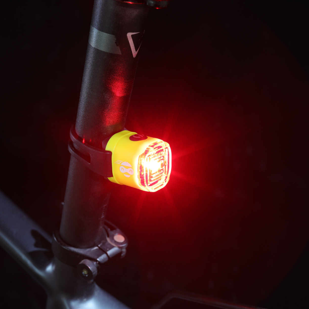 Kinder Fahrradlicht Set Tila Nano mit Rücklicht – Lila Gelb