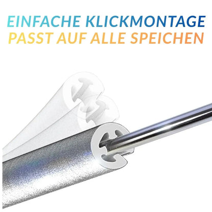 Speichenreflektoren Kinder Fahrrad Tila – 12er Set Lila/Gelb