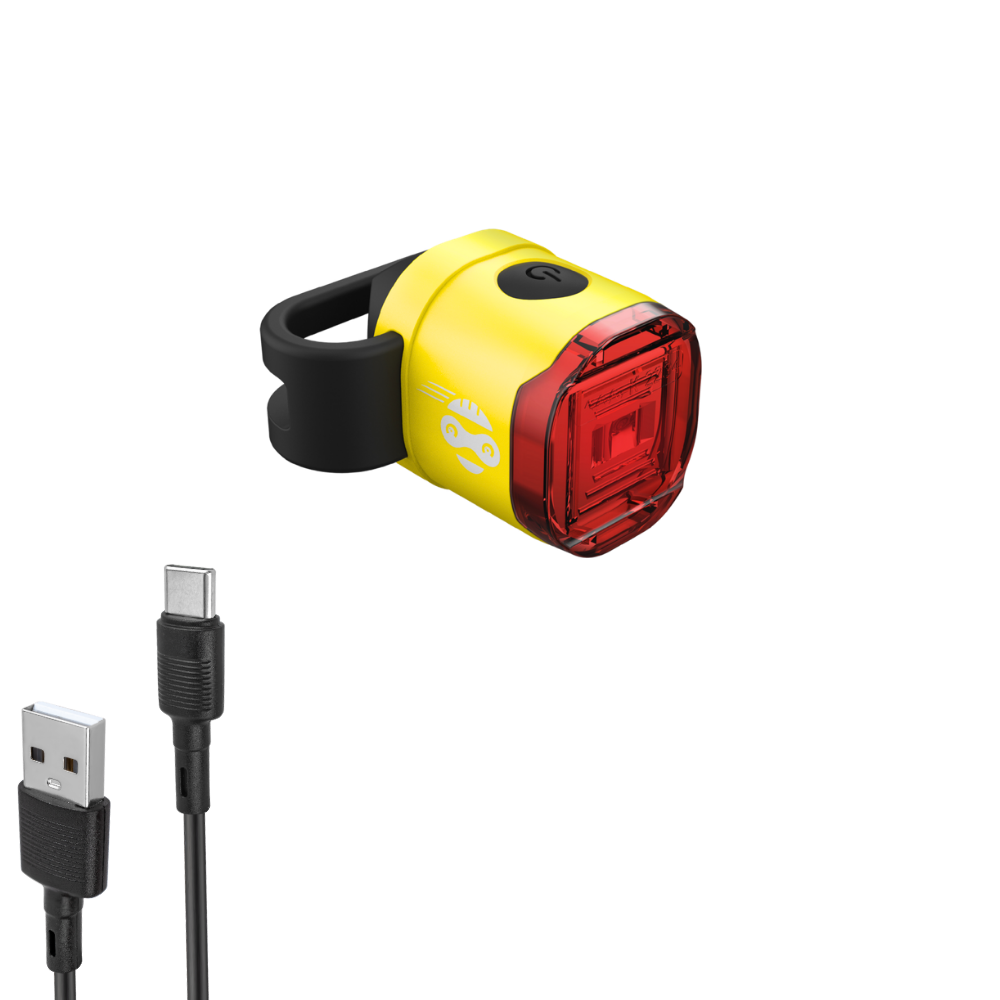SUN Kinder-Rücklicht Gelb – StVZO Rücklicht mit USB-C
