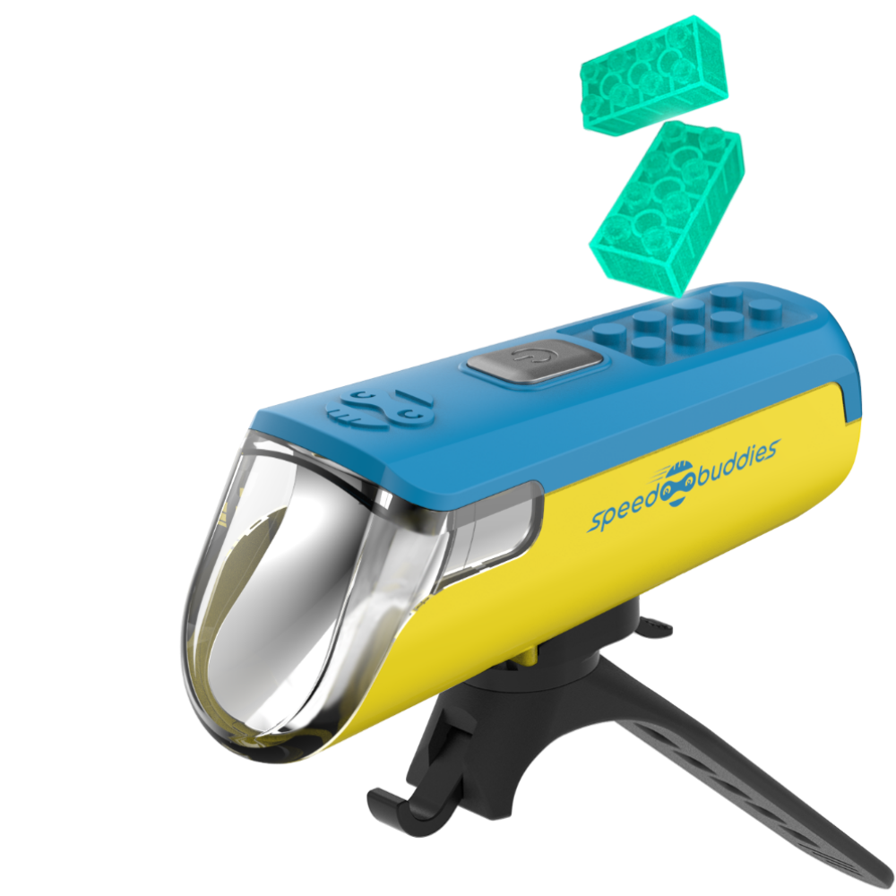 Kinder Fahrradlicht Grippy – StVZO Frontlicht Gelb/Blau