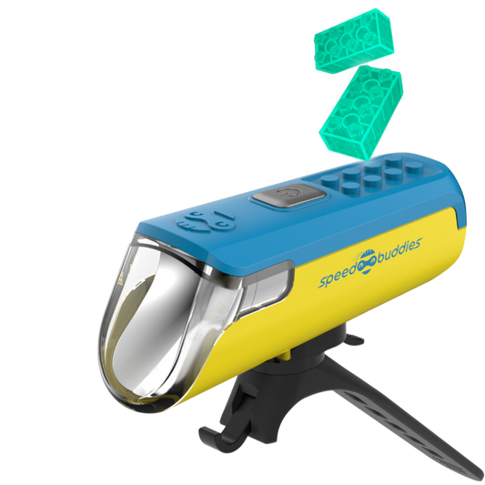 Kinder Fahrradlicht Grippy – StVZO Frontlicht Gelb/Blau