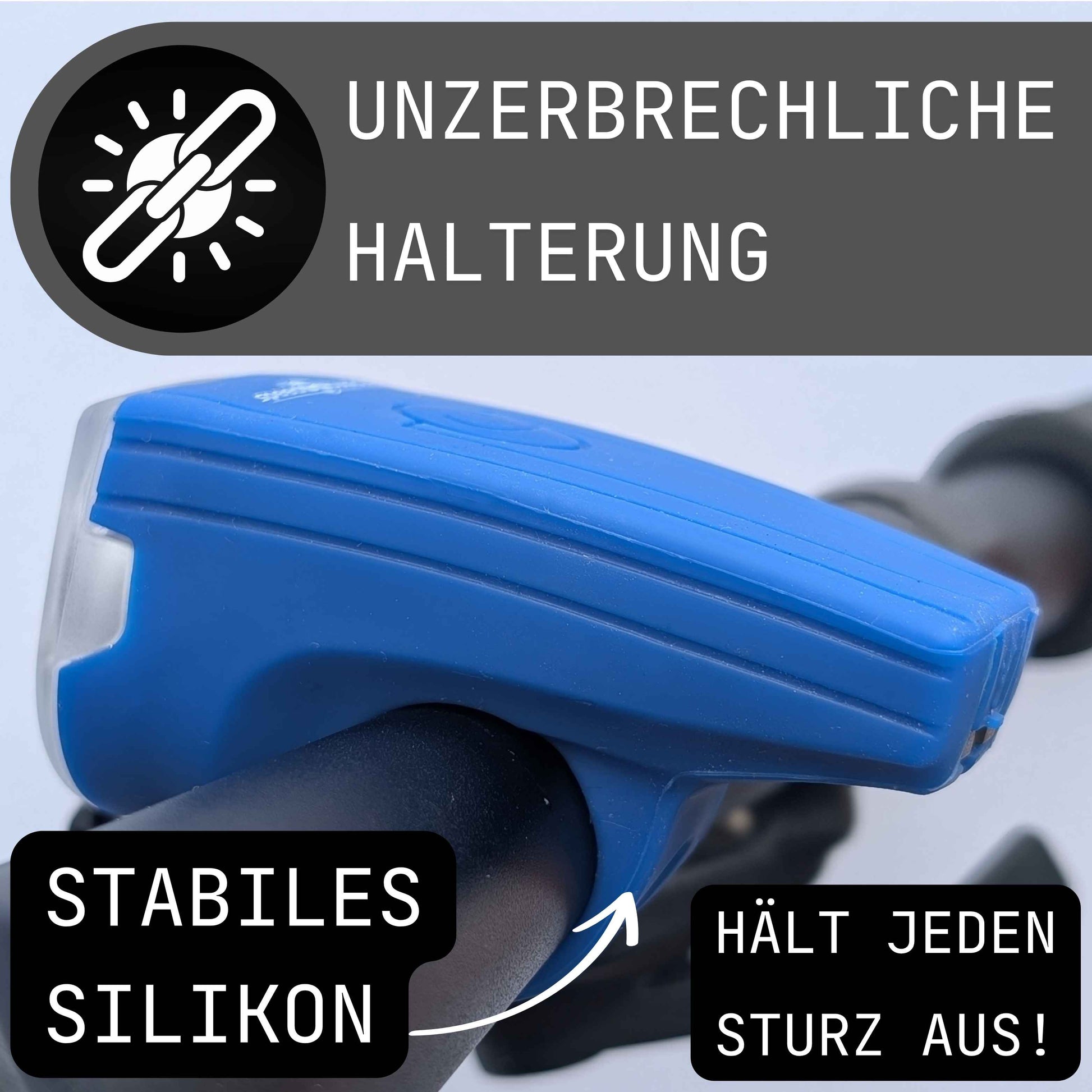 ROCKET Duo Fahrradlicht-Set Kinder – StVZO Frontlicht & Rücklicht Blau