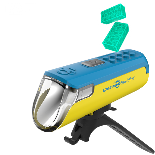 Speed ​​Buddies Children's Bicycle Light with Magic Bricks® - Grippy (blue/yellow)