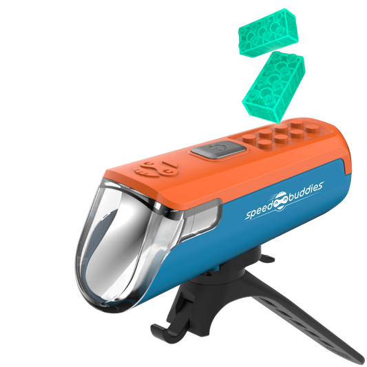 Kinder Fahrradlicht Zack – StVZO Frontlicht Blau/Orange