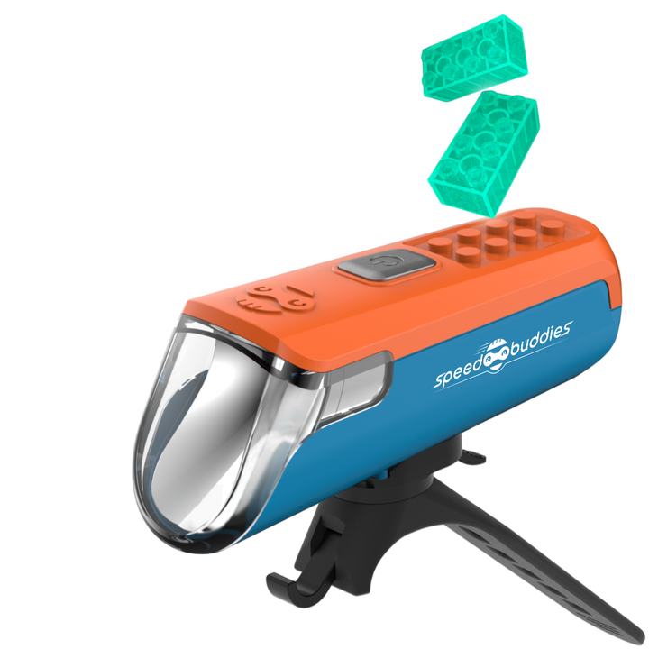 Kinder Fahrradlicht Zack – StVZO Frontlicht Blau/Orange