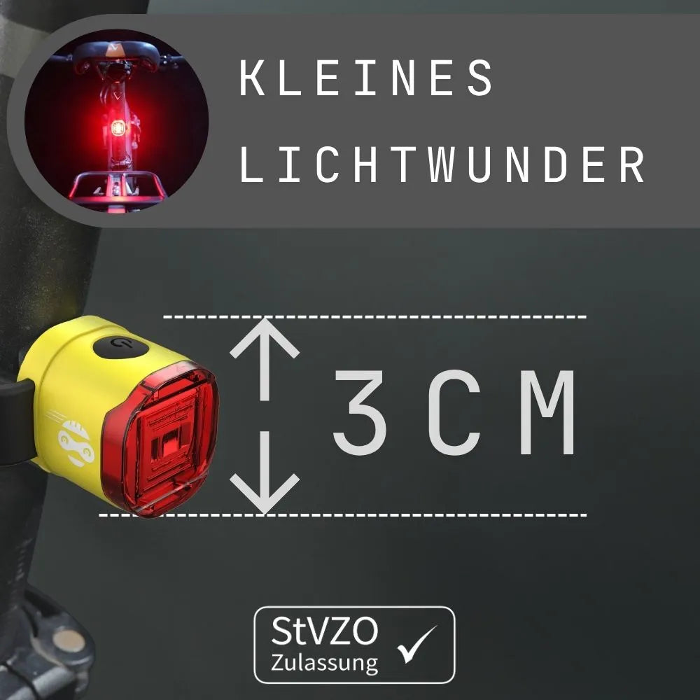 Speed Buddies Rücklicht Kinderfahrrad (StVZO) USB-C, Rücklicht (gelb)