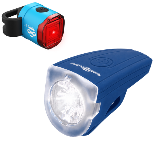 Kinder Fahrradlicht Set Rocket – Blau Blau