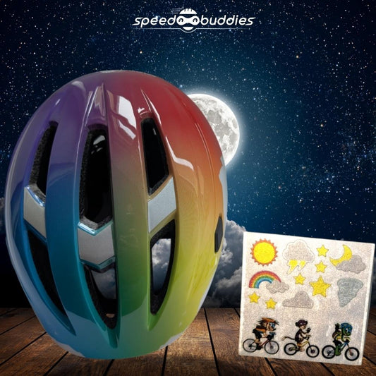 Speed Buddies Fahrradhelm für Kinder mit reflektierenden Stickern