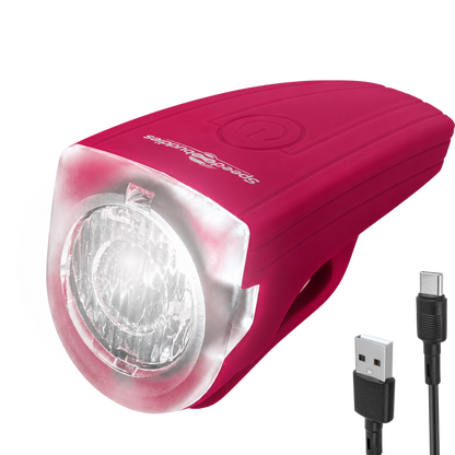 Kinder Fahrradlicht Rocket – StVZO Frontlicht Magenta