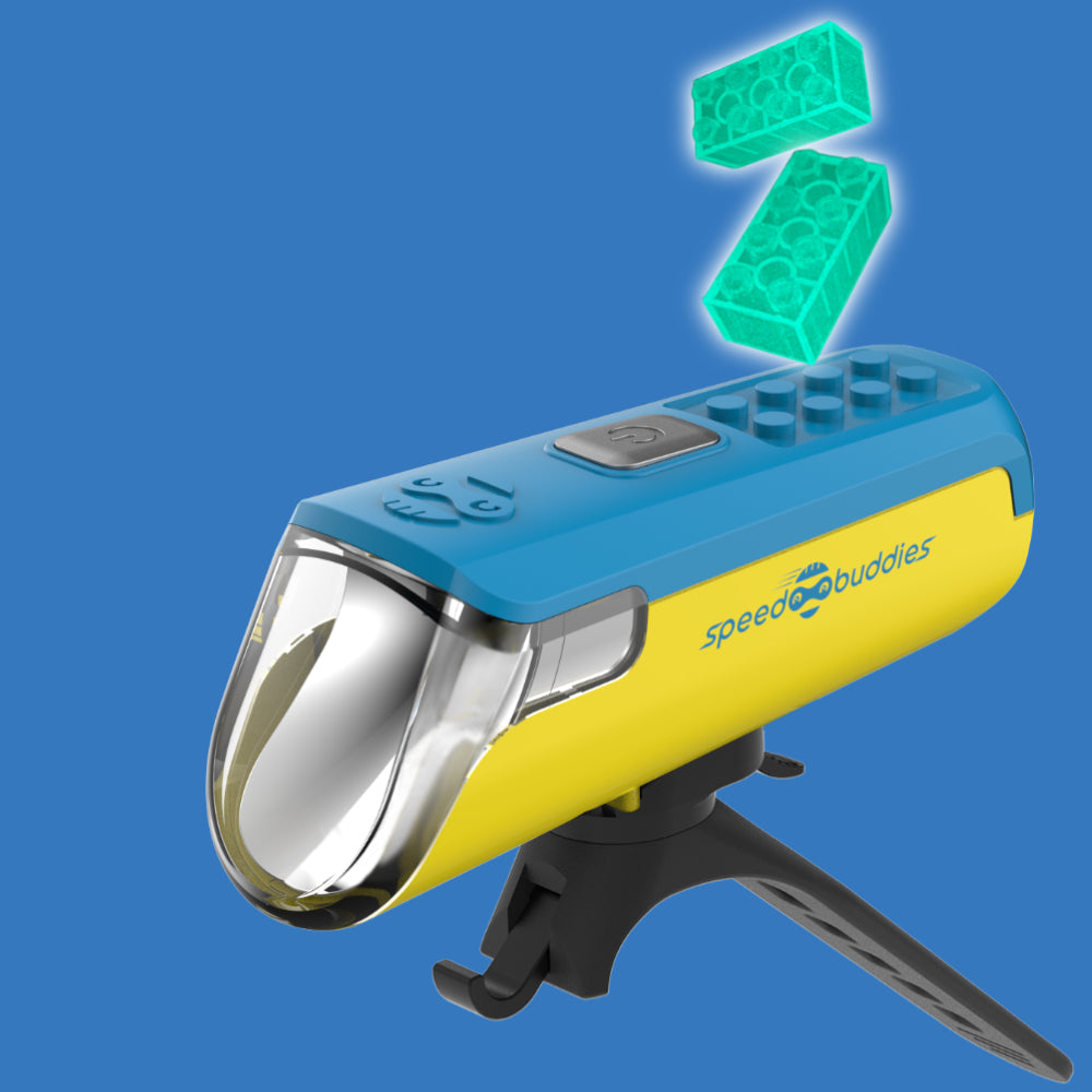 Kinder Fahrradlicht (StVZO) USB-C, Frontlicht (gelb/blau)