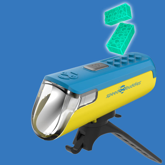 Kinder Fahrradlicht (StVZO) USB-C, Frontlicht (gelb/blau)