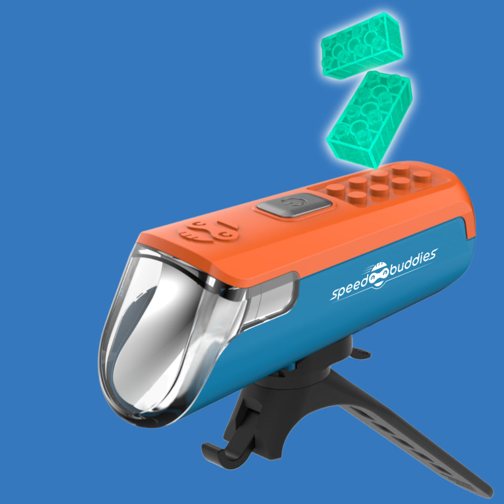 Kinder Fahrradlicht (StVZO) USB-C, Frontlicht (blau/orange)