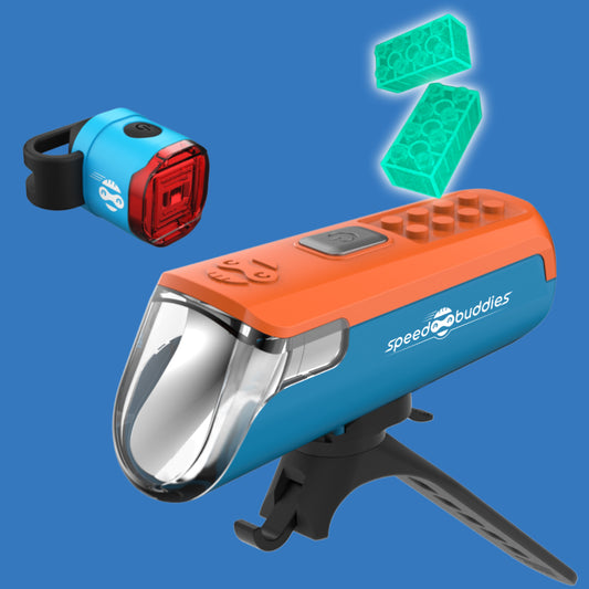 Fahrradlicht Kinderfahrrad Set Zack (blau/orange)