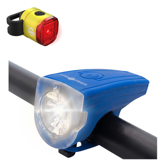 Kinder Fahrradlicht Set Rocket – Blau Gelb