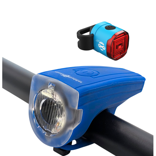 Speed Buddies Set Fahrradlichter Kinderfahrrad (StVZO) USB-C, Set (blau/bau)