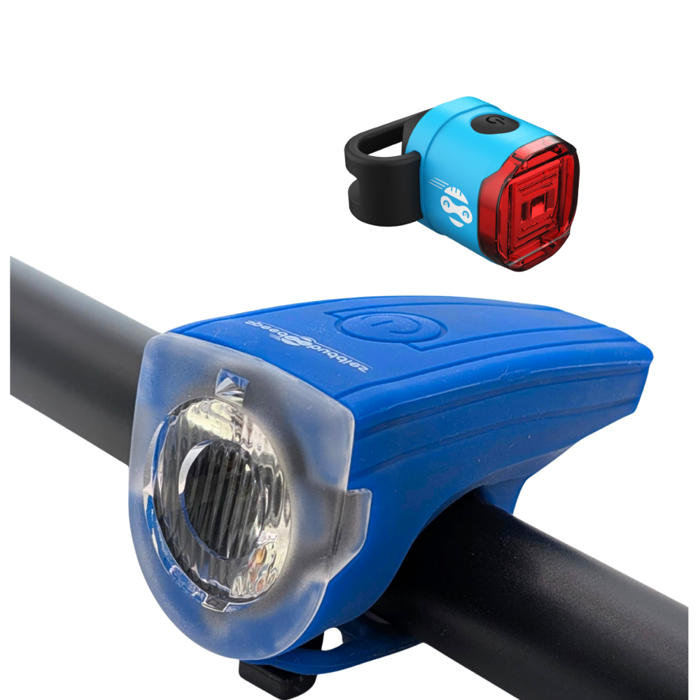 Speed Buddies Set Fahrradlichter Kinderfahrrad (StVZO) USB-C, Set (blau/bau)