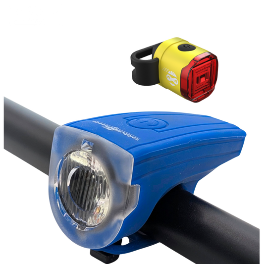 Speed Buddies Set Fahrradlichter Kinderfahrrad (StVZO) USB-C, Set (blau/gelb)