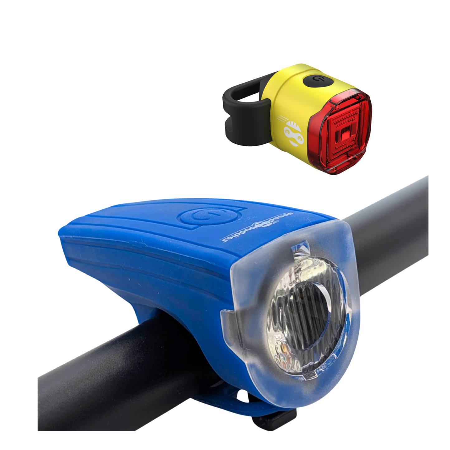 Speed Buddies Set Fahrradlichter Kinderfahrrad (StVZO) USB-C, Set (blau/gelb)