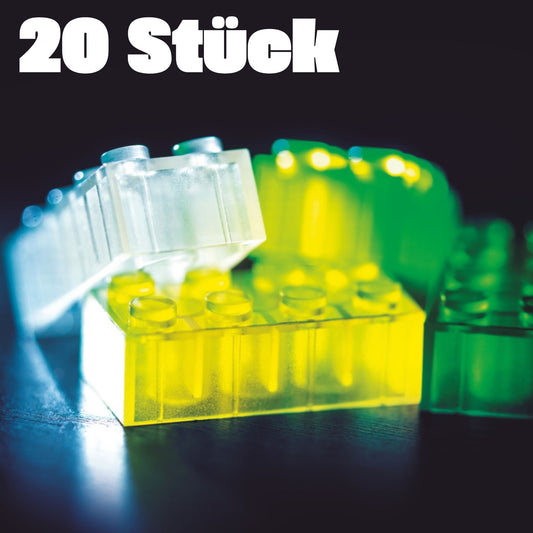 Speed Buddies Magic Bricks® – 20 nachleuchtende 2×4-Klemmbausteine für MAX